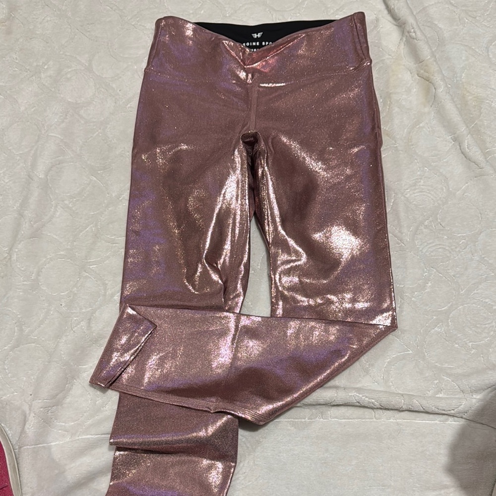 Heroine Sport Pink Metallic Leggings